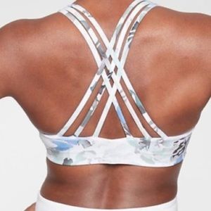 Athleta Floral Printed Hyper Focused Sports Bra - Size Small